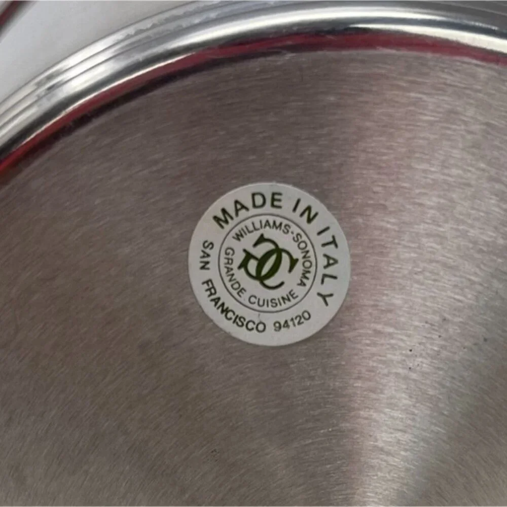 Vintage Williams Sonoma Italian Champagne Wine Cooler Ice Bucket Inox 18/10